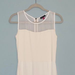 Vince Camuto Floor-Length See-Through White Dress